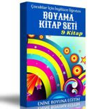 İngilizce Öğreten Boyama Kitap Seti 9 Kitap Enine Boyuna Eğitim