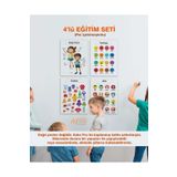 Ingilizce Okul Öncesi - Ilköğretim Çocuk Eğitim Seti-4 Pvc Laminasyonlu 4'lü Poster 30X42 cm