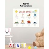 Ingilizce Preschool Planner Okul Öncesi Planlayıcı Yaz-Sil Pvc Poster 21X30 cm