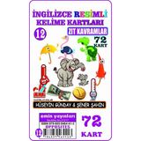Ingilizce Resimli Kelime Kartları 12 Zıt Kavramlar