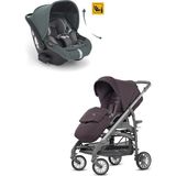 Inglesina Trilogy Tek El Katlanır Bebek Arabası + Darwin Recline Yatabilen Ana Kucağı - Emerald Green