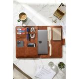 Ingrıd 34X24,5 cm Macbook Air/pro 13-14 Inç, Ipad Organizer Notebook & Evrak & Tablet Çantası - 34 x 24,5 cm - Taba - Kahverengi