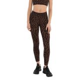 Inguz Leopar Desen Seamless Toparlayıcı Tayt
