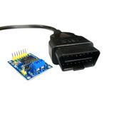 initeq ] 30 cm 16 Pin OBDII OBD2 teşhis konnektör kablosu, erkek (tipik araç adaptörü) MCP2515 CAN veri yolu alıcı (erkek)