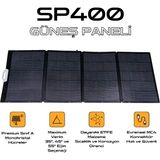 Initial Entropy Energy SP400 Taşınabilir Güneş Paneli 400W - IP67 Su Geçirmez - 3 Açılı Ayar - Katlanabilen Güneş Enerjili Şarj Cihazı