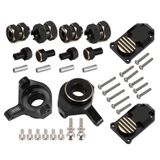 INJORA RC Pirinç Yükseltilmiş Diff Kapağı, Aks Kolu ve RC Altıgen Uzatma Eksenel SCX24 AXI90081 için Yükseltme Parçaları 1/24 RC Crawler Araba Aksesuarları, Siyah