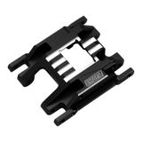 INJORA TRX4M 1/18 RC Crawler Araba Yükseltme Parçaları için Skid Plate CNC Alüminyum Şanzıman Montajı, 16 g (Siyah)