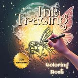 Ink Tracing Coloring Book for Adults , Beautiful White Line Art for Relaxation , Creativity