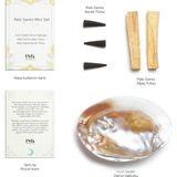 Inka Wood Co. Inka Wood Palo Santo Mini Set - Deniz Kabuğu, Palo Santo Tütsü, Konik Tütsü, Bez Kese - Sarı
