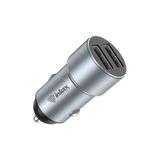 Inkax Ca-04 3.1A 15W Çift USB Çakmaklık Girişli Şarj Kablosu Hediye Hızlı Araç Şarj - Gri - Micro Kablolu