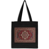 INKD Sanatsal Kanvas Çanta – Geleneksel Halı Kilim Baskılı Tasarım - 35X40X10CM