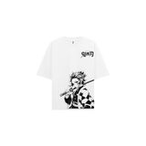 INKER PRINT Demon Slayer Tanjiro Kamado T-Shirt, Beyaz, M