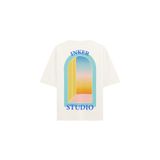 INKER PRINT Sunset Portal T-Shirt, Beyaz, 2XL
