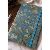 inkglo A5 Van Gogh Badem Çiçeği Almond Blossoms Altın Yaldızlı Sert Kapaklı Çizgili Defter