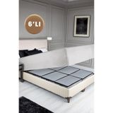 İNKOHA 6’lı Baza Altı Hurç Seti – 66x45x21 Cm – Büyük Boy, Fermuarlı, Toz Geçirmez, Gri Saklama Hurcu