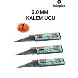 inkspire 2.0 Uçlu Kalem Ucu 2B 90 Mm 9 Lu 3 Paket Versatil Kalem Ucu Uçlu Kalem İçi Kalın 2 Mm Kalem Uç 0.2
