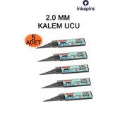 inkspire 2.0 Uçlu Kalem Ucu 2B 90 Mm 9 Lu 5 Paket Versatil Kalem Ucu Uçlu Kalem İçi Kalın 2 Mm Kalem Uç 0.2