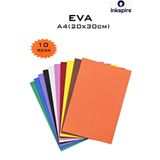 inkspire A4 Eva 10 Renk 20x30 Düz Eva Süngeri Elişi Okul Öncesi Kreş Anasınıfı Etkinlik 10Lu Renkli Eva Levha