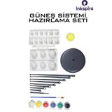 inkspire Boyanabilir Güneş Sistemi 1 Paket 9 Lu Gezegen Sistemi Maketi Boya Fırça Seti Gezegen Toplar Eğitici