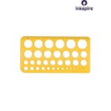 inkspire Daire Şablonu Büyük 1 Adet 25 Cm Daireli Cetvel Teknik Çizim Çember Şablon Delikli Cetvel 1-36 mm