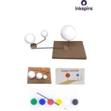 inkspire Güneş Dünya Ay Modeli Maketi Guaj Boyalı Set 1 Paket Güneş Dünya Ay Sistemi Modeli Boyama Deney Seti
