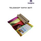 inkspire Mercekli Basit Teleskop Yapım Seti 1 Paket Teleskop Deney Seti Silindir Karton Mercek Etkinlik Seti