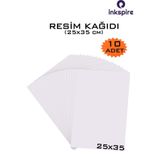 inkspire Resim Kağıdı 25x35 Cm 110 Gr 10 Adet Çizim Kağıdı 1 Paket 10 Lu 25*35 Resim Defteri Boyama Kartonu