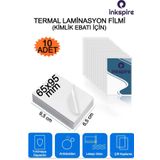 inkspire Termal Laminasyon Filmi 65x95 Mm 10 Adet 125 Micron Parlak Laminasyon PVC Kaplama Kimlik Poşeti 10