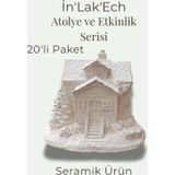 İnlakechandmade Seramik Boyama Etkinlik Objesi 20’Li Paket | Okul Ve Atölyeler İçin Ham Ürün