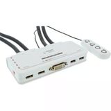Inline 61614I Kvm Anahtarı, 4 Yollu, Dvı-D, Usb, Sesli, Entegre. Kablo