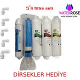 Inline Kapalı Kasa Cihazlara ve Ihlas Aura Cebilon Silver Platinum Uyumlu 5'li Arıtma Filtre Seti - Beyaz