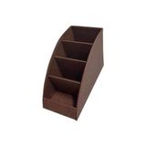 Inn Design Organizer Masa Üstü Kalemlik Beyoğlu Serisi Deri Bordo 11X20X9.5Cm Dd-1212