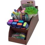 Inn Design Organizer Masa Üstü Kalemlik Beyoğlu Serisi Deri İzmir Kahve 11X20X9.5Cm Dd-1286