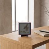 İnnâ lillâhi ve innâ ileyhi râciûn Yazılı Modern Dekoratif Obje, Ev ve Ofis İçin Aksesuar 10x10 cm (Kül Gri)