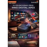 Inno Digital | Apex | Android Tv Box | Sesli komut + Bluetooth Özellikli Ergonomik Kumanda | 4K