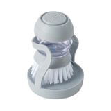 Innoshop Soap Dispenser Kitchen Brush Sıvı Deterjan Hazneli Bulaşık Fırçası ve Stand Gri