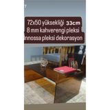 innossa pleksi dekorasyon 8 mm kahverengi pleksi u model orta sehpa