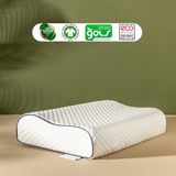 İnnova Bedding Innova Bedding %100 Doğal Lateks Boyun Destekli Yastık, %100 Pamuk Iç Kılıf & Dış Kılıf - 40 x 60 cm - Beyaz