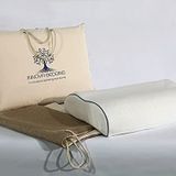 Innova Bedding%100 Doğal Lateks Boyun Destekli Yastık,%100 Pamuk Iç Kılıf & Dış Kılıf - 60x40 cm