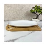 INNOX 32CM Oval Iskender Tabağı Polikarbon Kayık Tabak Yıkanabilir ve Mikrodalgaya Uygun
