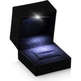 INNUENDO JEWELRY Siyah Işıklı Yüzük Kutusu LED Işıklı Şık Hediye Yüzük Kutusu - standart