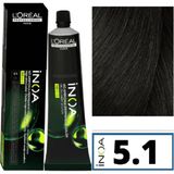 İnoa 5.1 Açık Kestane Küllü Amonyaksız Kalıcı Saç Boyası 60 ml