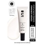 inobeauty Tüm Cilt Tipleri İçin SPF50+ Yüksek Korumalı Ton Eşitleyici Yüz Güneş Kremi 50 ml-00 Clear