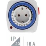 İnoled 3070 Mekanik Priz Tip Zaman Saati - Beyaz - Mavi