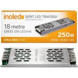 İnoled Inoled 250W 20.8A Ultra Slim Şerit LED Trafo 12V 18 Metre 2148