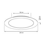 İnoled Sıva Altı Yuvarlak LED Panel Armatür 15W/3300K Gün Işığı