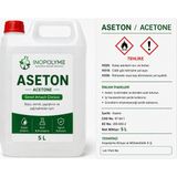 INOPOLYME %99 Saf Aseton 5 Litre – Endüstriyel Temizlik, Yağ Sökme ve Teknik Kullanım Solventi