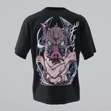Inosuke Demon Slayer Tshirt - Siyah