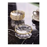 İnova Home Decor Gold Detaylı Feza Cam Çerezlik-Sosluk Takımı 6'lı
