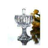 İnova Home Decor Kristal Desen Yüksek Ayaklı Kapaklı Şekerlik